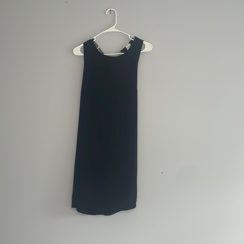 Lulus Joyful black multi stripe tie-back mini dress